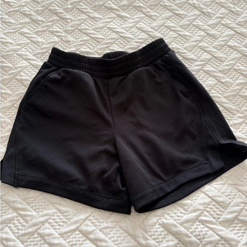 girls black Athletic Shorts - Classic Comfort
